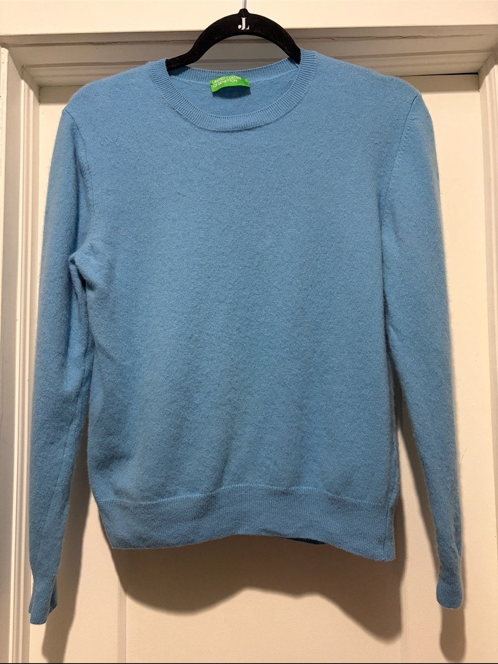 United Colors Of Benetton Sky Blue Wool Crewneck Sweater
